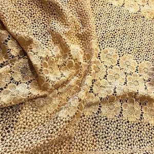 Embroidered Net Fabric Embellished with Sequins - 48&quot; Width