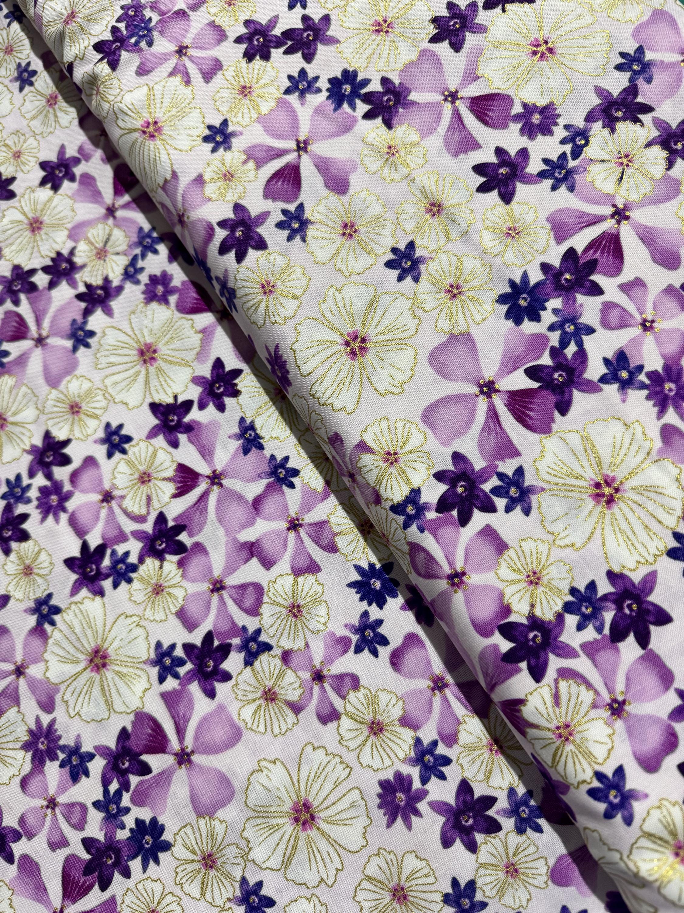 Enchanted Bloom Peacock Plumes Wild Orchid - Stephanie Organes - PER QUARTER METRE Enchanted Bloom Peacock Plumes Wild Orchid - Stephanie Organes - PER QUARTER METRE