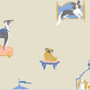 Dear Stella - Lounging Pups - Cotton Fabric