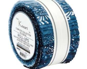 Artisan Batiks Kasuri Roll Up/Jelly Roll - 40, 2.5&quot; x 42&quot; Precut Fabrics
