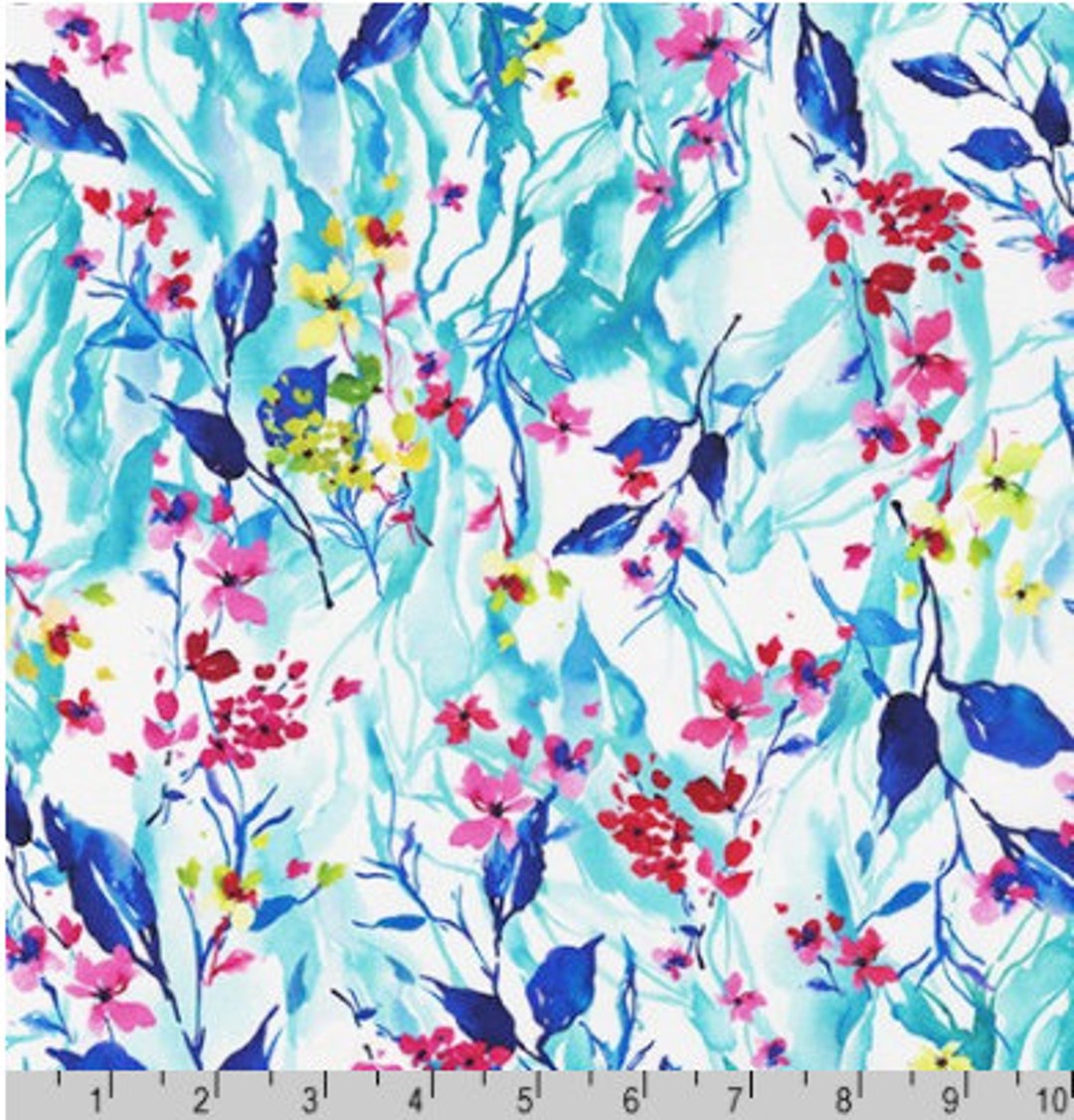 Robert Kaufman Cotton Lawn Fabric Wishwell Bright Side Lawns Breeze