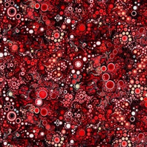 Effervescence - Dots Red Fabric by Amelia Caruso - Digital Print - Cotton Fabric