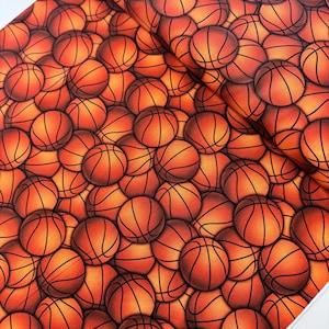 Tissu en coton à imprimé basket-ball : matériau de courtepointe pour le sport