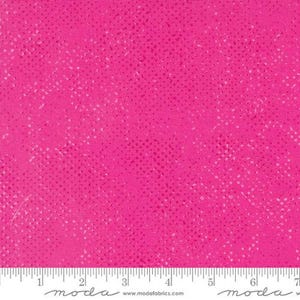 Tela de algodón rosa intenso con lunares de Zen Chic - 112 cm de ancho