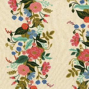 Canvas Fabrics - English Garden - Floral Vines Cream Canvas Fabric by Rifle Paper Co.