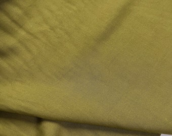 Olive Green Rayon Fabric: Lightweight 42" Wide
