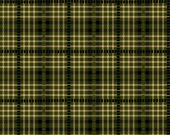 Yarn Dyed Dobbie Plaid Green Cotton Fabric