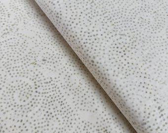 Tela batik de algodón teñida a mano: Tonga Stormy Sea - Taupe sobre perla