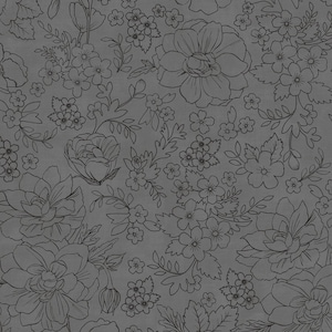 Lilac and Sage - Toile Graphite Fabric by Punch Studio - Cotton Fabric