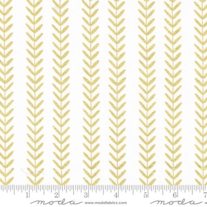 Gilded - Leaf Stripes Paper Gold Metallic Fabric by Alli K Design - Metallic Cotton Fabric