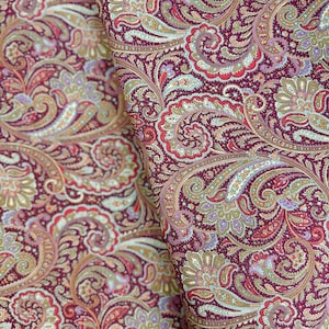 Cotton Paisley Prints - Red Fabric by Sevenberry - Cotton Fabric