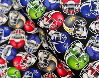 Love of Game - Football Helmets - Cotton Fabric