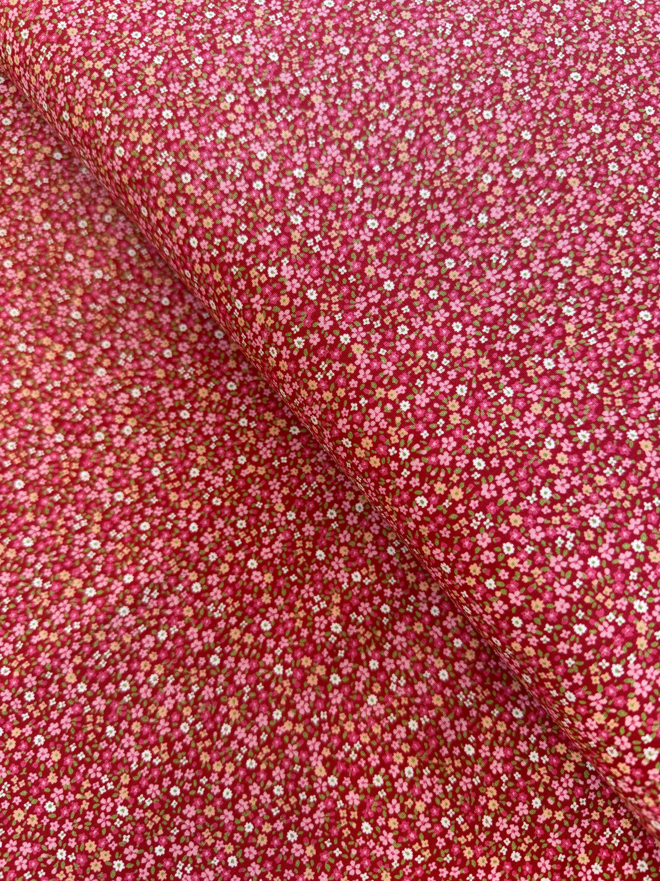 Sevenberry Petite Garden - Petite Florals Red - Cotton Fabric