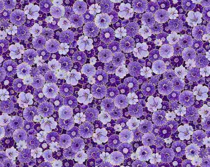 Timeless Treasures - Utopia - Small Packed Flowers Fabric by Chong-a ...