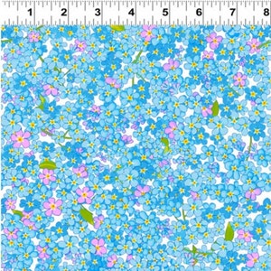 Wildflowers - White Fabric by Teresa Ascone - Cotton Fabric