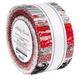 Holiday Flourish 14 - Scarlet Colorstory Roll Up/Jelly Roll - 40, 2.5&quot; of Precut Fabric Strips