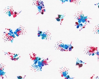 Wishwell Bright Side - Tecido branco por Vanessa Lillrose e Linda Fitch - Tecido de algodão