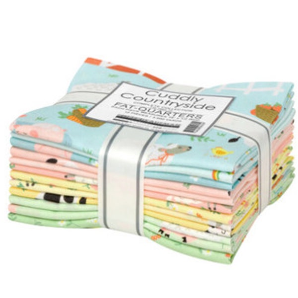 Robert Kaufman - Cuddly Countryside Fat Quarter Bundle - 12 Fat Quarters