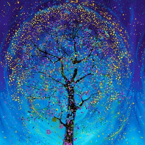 Panel de 56 cm - Árbol metálico Utopía de Chong-a Hwang - Se vende por panel - Metálico - Tela de algodón