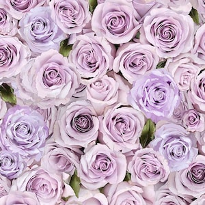 Love Letter - Packed Roses Stoff von Chong-a Hwang - Digitaldruck - Baumwollstoff