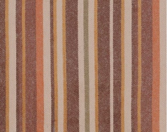 Autumn Stripes Cotton Flannel Fabric - 43" Wide