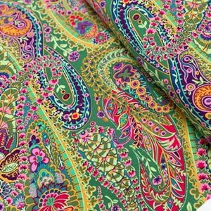 Kaffe Fassett Collective - Stash – Paisley Jungle – Green Fabric GP60.GREEN – FreeSpirit Fabrics - Cotton Fabric