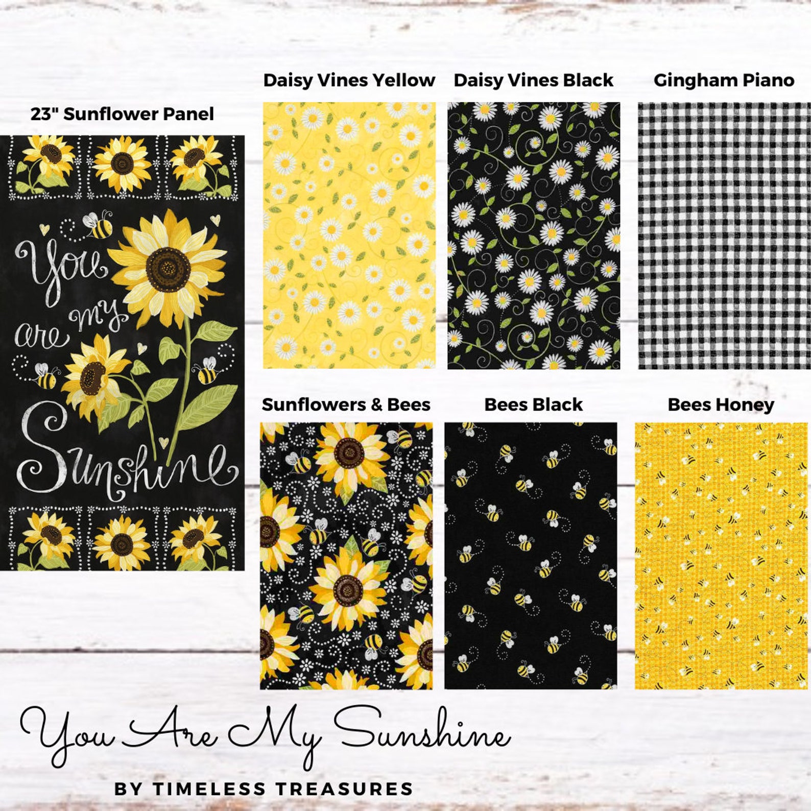 Timeless Treasures You Are My Sunshine Cotton Fabrics by Etsy