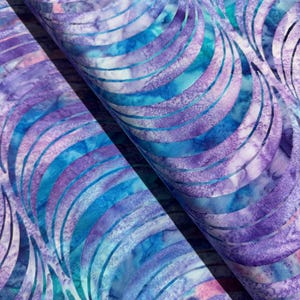 Artisan Batiks - Optische Täuschung Halbmond Fischgrät Batik Stoff - Baumwollstoff
