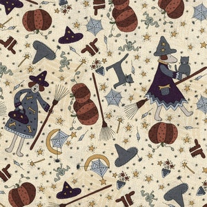 RJR Fabrics - Little Witchy Wonderland - Everything Witchy Milkweed Fabric by Lynette Anderson - Cotton Fabric