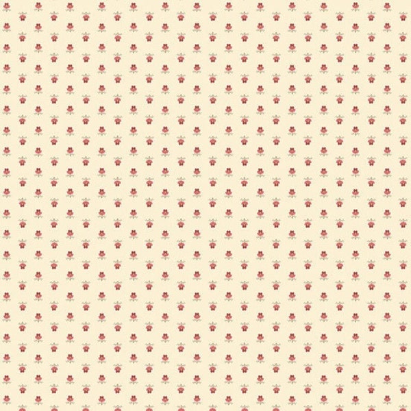 Andover Fabrics - Dargate Vines Red Florals Fabric by Margo Krager - Cotton Fabric