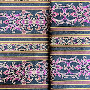 Border Basics Carnival Scroll Black/Burgundy Fabric – Jinny Beyer – Quilting Cotton