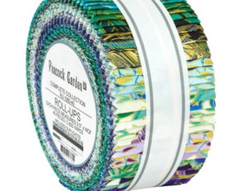 Peacock Garden Roll-Up/Jelly Roll - 40, 2.5&quot; x 42&quot; Precut Strips