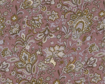 Tela de rayón - Colección Sunset Studio - Rayón arrugado - Estampado floral Paisley Rose - 50" de ancho