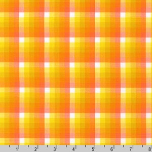 Kitchen Window Wovens - Yarn Dyed Check Plaid Orangeade - Cotton Fabric