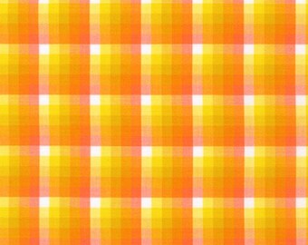 Kitchen Window Wovens - Yarn Dyed Check Plaid Orangeade - Cotton Fabric