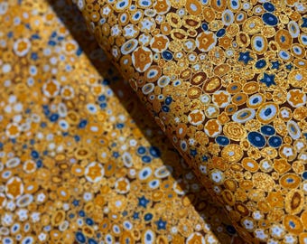Gustav Klimt - Gold Metallic - Cotton Fabric