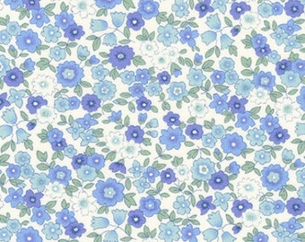 Robert Kaufman - Sevenberry Petite Garden - Florals Blue - Cotton Fabric
