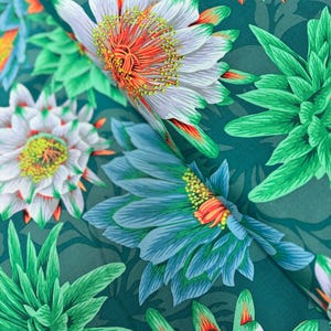 Kaffe Fassett Collective Classics - Cactus Flower Green Fabric by Philip Jacobs - Cotton Fabric