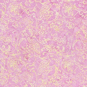 Ginger Batik Cotton Fabric: Floral Vine Print
