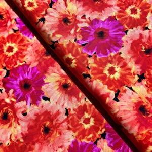 Blooming Beauty - Floral Splender Coral/Pink Fabric by Kanvas Studio - Cotton Fabric
