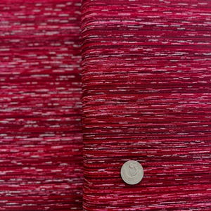 Holiday Wishes - Stripe Crimson/Silver Metallic - Cotton Fabric image 5