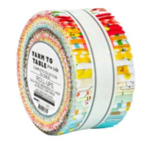 Farm To Table Complete Collection Roll Up/Jelly Roll by Ann Kelle - 40, 2.5&quot; x 42&quot; Precut Fabric Strips
