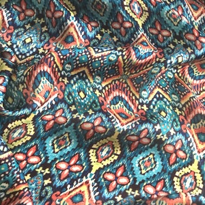 Screen Printed Silk Georgette Fabric