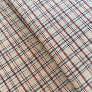 Rouge Indigo Plaid Fabric: Vive La France Wovens Cotton
