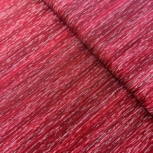 Holiday Wishes - Stripe Crimson/Silver Metallic - Cotton Fabric image 3
