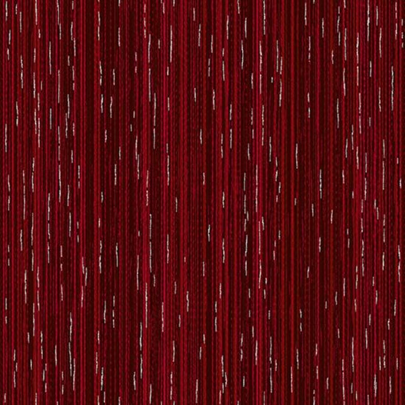May include: A red background with a subtle shimmer, created by thin white lines running vertically.