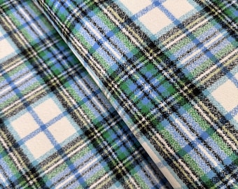 Organic Cotton Flannel Fabric: Plaid Waterfall - Robert Kaufman