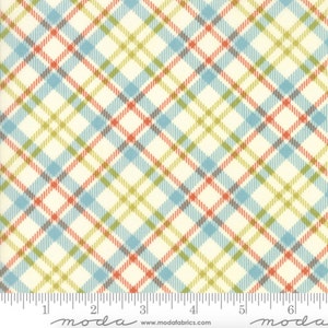 The Treehouse Club - Vanilla Splash Picnic Plaid Fabric by Sweetwater - Cotton Fabric