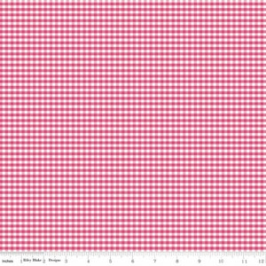1/8 Inch Small Gingham Check Hot Pink - Cotton Fabric