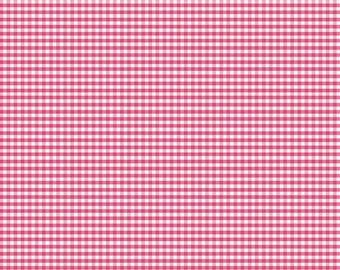 1/8 cala, mała kratka Gingham, gorący róż – tkanina bawełniana